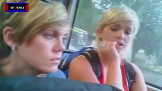 Black Femal and Some Girls Inspection crotch bulge on train And bus   social experiment