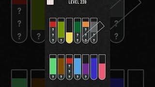 water sort color puzzle level 239 gameplay walkthrough solution