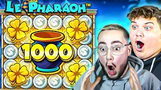 The $100,000 LE PHARAOH BONUS OPENING WAS GOLDEN!