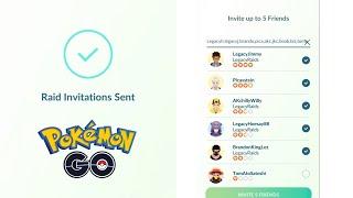 How to invite up to 10 people to a raid with one account in Pokémon go