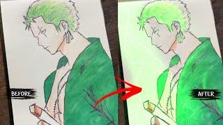 How to draw Zoro || One piece character drawing || anime drawing | #zoro  #anime #shorts #art