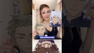 Glass Painting Tutorial Skin Color #anime #glasspainting #painting #art #tutorial #painting #jjk