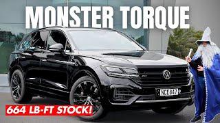 How 900nm of torque feels in a STOCK Volkswagen Touareg