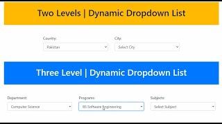 Three Level Dynamic Dropdown List in Laravel | dynamic dropdown box in Laravel | Source Code