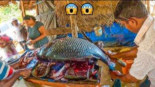 Huge 10KG Catala fish cutting  Amazing indian fresh fish market 