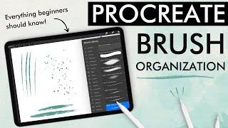 PROCREATE BRUSH LIBRARY ORGANIZATION (everything you should know!)