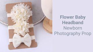 Flower Baby Headband - Newborn Photography Props - Aксесоари (лента) за глава  - бебешка фотосесия