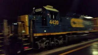 [CSX]785 ES44AH-CW46AH-GP40 2 Leads Q401-18 With Nice K5HL Doppler Effect in Fay NC Headed SB