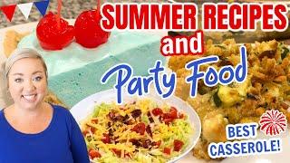 EASY SUMMER RECIPES AND PARTY FOOD | 3 EASY RECIPES FOR SUMMER | JULY 4TH FOOD | JESSICA O'DONOHUE