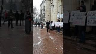 Митинг в защиту телеканала Петра Порошенко "Прямой" в Киеве.