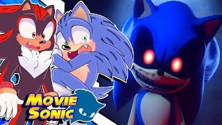 Movie Sonic and Movie Shadow Reacts To HIDE AND SEEK [SONIC.EXE - SFM Animation - Halloween Special]