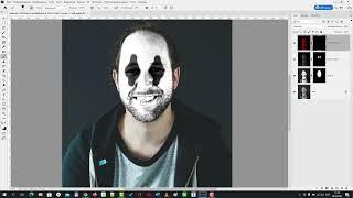 Как создать грим клоуна в Фотошопе