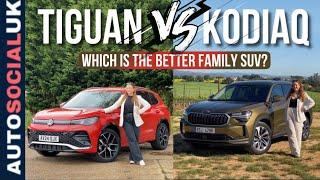 Which is better? The Škoda Kodiaq or the Volkswagen Tiguan? Best family SUV UK 4K