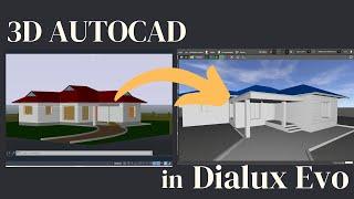 Import AutoCAD 3D  in Dialux Evo without  Sketch Up / pCon planner.