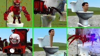 SKIBIDI BOP DOP TOILET DESTRUCTION!! (Garry's Mod) Choo Choo Charles VS ALL SKIBIDI BOP DOP TOILET