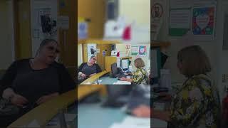 Patient in a wheelchair makes the receptionist laugh when asked to “take a seat” #GPs