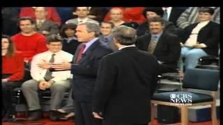 Famous debate moment  Gore intrudes Bush's personal space in 2000