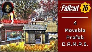 FALLOUT 76 | 4 Easy To Move Prefab Camps - Camp Building Tutorial