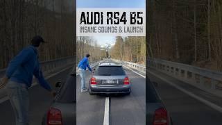Fire-spitting Audi RS4 B5 crazy launch!