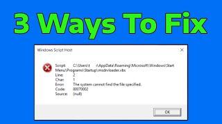 How To Fix Windows Script Host Error in Windows 11