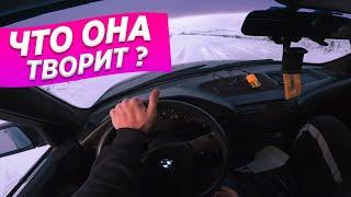 ЗИМНИЙ ДРИФТ НА BMW E34! ЗАДНИЙ ПРИВОД ЗИМОЙ БМВ 535i