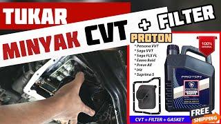 Cara tukar ganti servis minyak gearbox cvt filter tutorial betul cepat proton exora cfe turbo diy