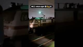 Wap7 locomotive high speed pantograph light supremacy Indian railway train #shorts night king lover