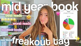 mid-year book freakout tag!  best/worst books, new faves, reading stats, & more! ️