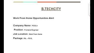 Work From Home Opportunities Alert