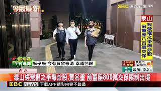 泰山經營權之爭爆炒股、買名畫 前董座800萬交保限制出境@newsebc