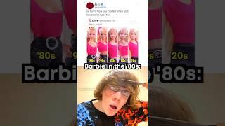 Barbie doll evolution 