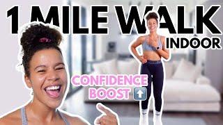 FAST 1 Mile Walk at Home (Happy Mood Boost) Fitness Videos