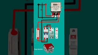 full house wiring connection //transmitter or db and rccb  connection / #electric #shorts  #viral