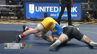 165lbs Peyton Hall (West Virginia) vs Jared Keslar (Pitt)