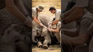  Baby Elephant Collapsed from Exhaustion... Can They Save Her in Time?  #rescue  #hope