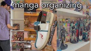 vlog: reorganizing manga shelves, tjmaxx anime finds, girlfriend