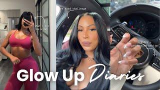 GLOW UP DIARIES | 75 hard challenge, what I eat in a day, beauty maintenance routines,  + more