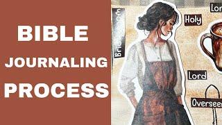 Bible Journaling Process | By the Well 4 God Biblical Thanks  | Mixed Media Bible Journaling