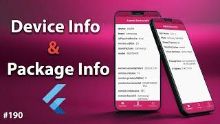 Flutter Tutorial - Get IP Address, Phone Version & App Version - Device Info & Package Info