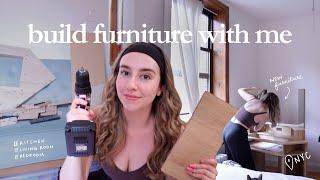 making this apartment feel like home. a major furniture building vlog.