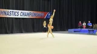 16-year-old Elena Shinohara Ball at 2016 US National Championships 新体操高校生