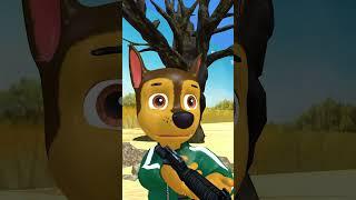 Chase uses a vacuum cleaner to master the Squid Game #shorts #chase #pawpatrol #funny