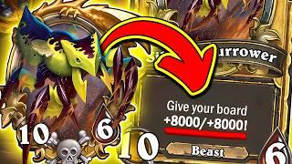 +8000 Stats? INSANE Beast Highroll! | Hearthstone Battlegrounds