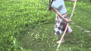 Scything with a single grip snath