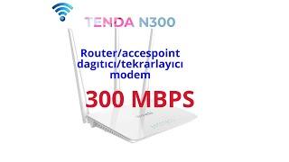 Tenda N300,F300,F3,N3 Router /Accees point/ dagıtıcı / tekrarlayıcı/ wps/ kurulumu / modem ayarlama.