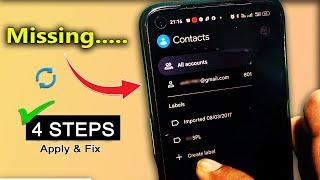 Contacts not showing in contact list | Google contacts not showing in android phone