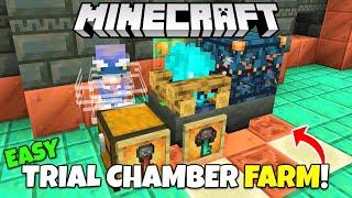 Minecraft 1.21: EASY Trial Chamber FARM Tutorial! Infinite Keys/Loot! Minecraft Bedrock Tutorial