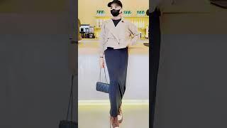 Outfit Casual Kuliah   OOTD Nongkrong Rok Span Hitam & Crop Blazer ''BillamsOOTD''  #inspirasioutfit