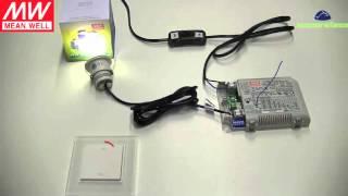 MEAN WELL 40W LED Driver LCM-40EO EnOcean physical button pairing tutorial