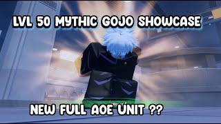 QUICK SHOWCASE MAX LEVEL GOJO SHOWCASE ANIME VANGUARD NEW FULL AOE UNIT ??!!